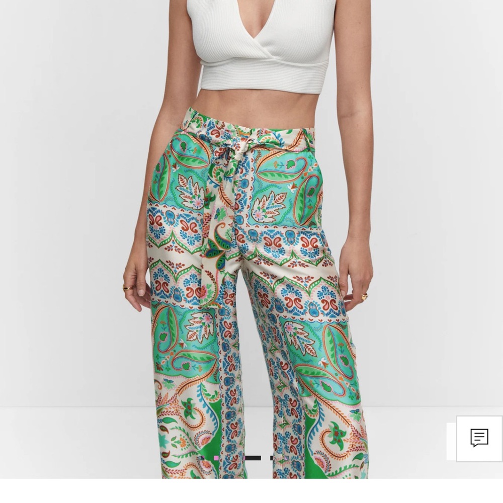 Mango Print Pants NWT - Picture 4 of 9